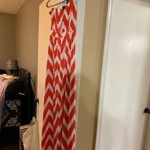 Orange chevron dress